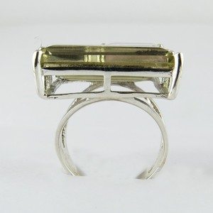 Belleza Salvaje! Anillos Cuadrados de Iolita, Amatista y Topacio Limón, Chapados en Plata, Joyería India, Estilo Bohemio Cristiano, Engaste de Bisel - Product Image 5