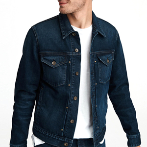 Waterproof Windproof <b>Men</b> Slim Fit <b>Denim</b> <b>Jacket</b> Design Front Logo OEM Service New Arrival Quick dry Breathable Outerwear Solid - Product Image 5