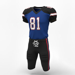 Ensemble d'uniformes de football américain personnalisés pour hommes, maillot et pantalon respirants, 100% polyester, pour les entraînements, les matchs et les activités sportives - Product Image 6
