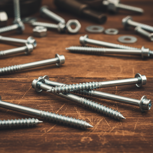 Class 4.8 & 6.8 Zinc Plated Carbon Steel Hex Head Partial Thread Lag <b>Screws</b> M6-M12 Metric/Inch DIN/ANSI Standard PDC Model 13 - Product Image 1