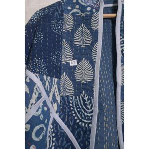 Chaqueta Vintage de Algodón Indio Kantha Estampada para Mujer, Abrigo Hecho a Mano con Parches, Estilo Boho Único - Product Image 5