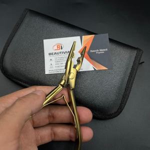 Pinzas Profesionales para Extensiones de Cabello, Acero Inoxidable de Grado Quirúrgico, 2 Orificios, Micro Bread, Logotipo Personalizado OEM, Uso Comercial, Beautivia - Product Image 5