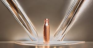 Bouteilles d'Eau en Cuivre, Bouteille en Cuivre Pur Martelé, Essentiel de Voyage, Guérison Ayurvédique, 1 L - Product Image 4