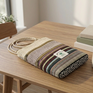 Sac fourre-tout en jute multicolores, directement du fabricant |   Sac de courses personnalisé en coton durable, qualité export, écologique et haut de gamme - Product Image 2