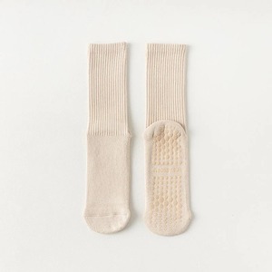 Basic Plain Adults Crew <b>Socks</b> Anti-slip <b>Grip</b> for LOGO <b>Customization</b> Letter Pattern Spring Knitted Bottom Logo Yoga Pilates - Product Image 4