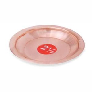 Luxury Round Gold Brass Plate Decorative Pooja Thali For Wedding Mirror Polish Metal Serving Tray Hammered <b>Dinnerware</b> Charger - Product Image 2