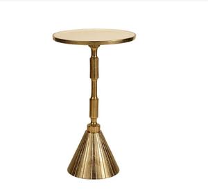 Modern <b>Marble</b> <b>Top</b> Console <b>Table</b> with Gold Metal Pedestal Base Contemporary Living Room Accent Furniture - Product Image 2