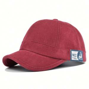 Gorra de béisbol de ala corta de color liso estilo coreano con protección solar para hombre, venta al por mayor, novedad - Product Image 2