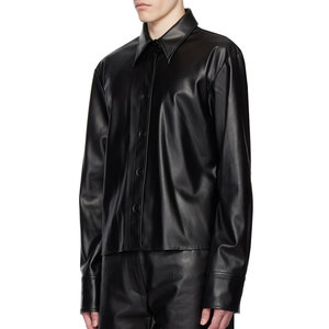 Men's Leather <b>Shirt</b> Men's Sheep Leather <b>Shirt</b> Genuine Sheep Leather <b>Shirt</b> Custom Leather - Product Image 2