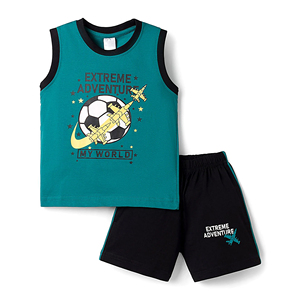 Ensemble de maillots de sport sans manches pour enfants, uniforme de basket-ball pour enfants, t-shirt en coton pour bébés garçons avec short assorti - Product Image 1
