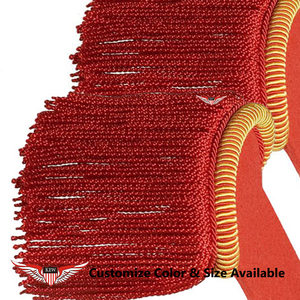 Epaulettes Rojos con Flecos, Epaulettes Franceses Estilo Napoleón, Elegantes, Personalizados y Ecológicos - Product Image 3