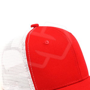 Gorra Trucker de Malla Roja y Blanca de 6 Paneles, Transpirable, Impermeable, con Contraste de Color, Unisex, para Deportes al Aire Libre, para Todas las Temporadas - Product Image 4