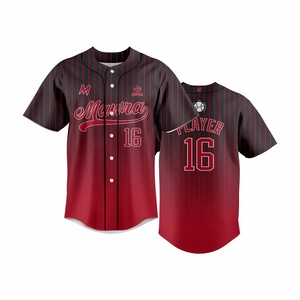 Maillot de baseball respirant grande taille pour hommes, personnalisable, imprimé par transfert thermique, qualité supérieure, vente en gros 2025 - Product Image 1
