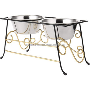 Bols en acier inoxydable 2 en 1, design en métal surélevé, pour chats et chiens, bols pliables, alimentation d'animaux et chiots, 250ml - Product Image 3