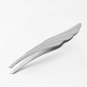 Pinzas Profesionales de Acero Inoxidable con Punta Inclinada para Cejas, Pinzas de Precisión para Depilación de Cejas, Herramienta de Maquillaje para Salón de Belleza - Product Image 1