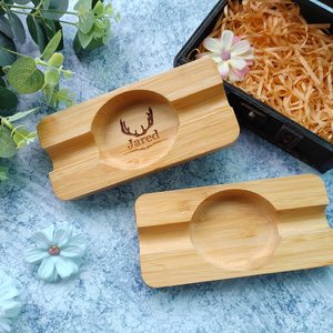 Cenicero Cuadrado Clásico de Madera Hecho a Mano por los Mejores Artesanos, Bandeja para Fumar, Porta Cigarrillos y Cigarros de Lujo, Artículo de Regalo Personalizado - Product Image 2