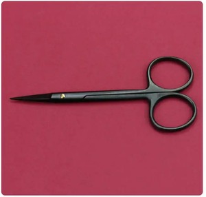 BAFA SURGICAL INSTRUMENTS BSI-SS-9625 Ophthalmic Surgical Scissors Double Eyelid Plastic Surgery Straight Tool <b>Black</b> Instrument - Product Image 1
