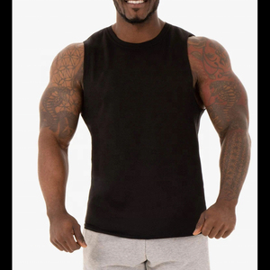 Wholesale Customize Workout Active Tank Top Gym Men Fitness <b>Running</b> Vest Training Jogging Wear Spandex/Polyester Solid - Product Image 4