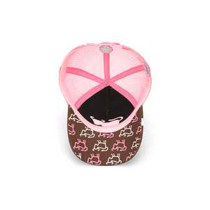 Nueva Gorra Trucker Personalizada de 5 Paneles para Adultos, de Malla de Algodón con Diseño de Vaca y Dos Rayas, Etiqueta Tejida Australiana - Product Image 2
