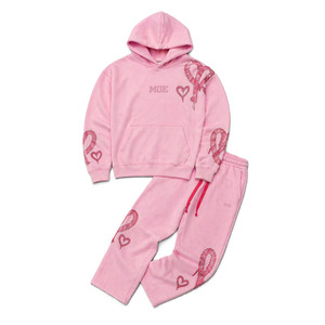 Ensembles de survêtements et sweats à capuche oversize pour hommes, design personnalisé orné de strass, 100 % coton, pour le jogging et le sport - Product Image 2