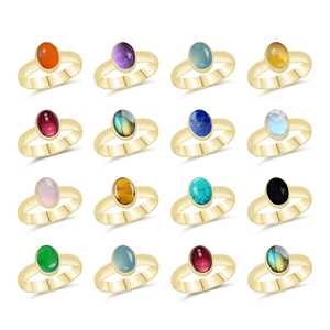 Southwest Handmade Trendy Natural <b>Stone</b> Multi <b>Stone</b> Adjustable Unisex Ring HOT Selling Rings Gemstone Ring Multicolored - Product Image 5