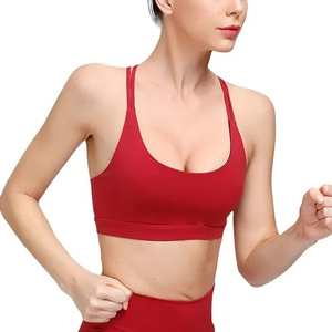 Wholesale Gym Activewear Fitness Workout Sport Wear High Impact Sports <b>Bra</b> Front Zip <b>Padded</b> Yoga for Women Sport <b>Bra</b> - Product Image 1