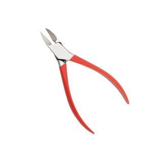 Stainless Steel <b>Nail</b> Clipper Flat Blade Sharp Tip Durable Red Handle Finger <b>Nail</b> <b>Tool</b> Adult Use Simple Style - Product Image 1