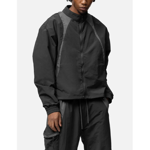 Conjunto de 2 Piezas Personalizado de Alta Calidad para Hombre, Chaqueta Cortavientos de Invierno con Capucha y Cremallera, Traje Deportivo Impermeable con Cremallera, 100% Nailon Reversible de Alta Calidad - Product Image 2