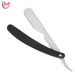 Navaja de Afeitar Plegable de Doble Filo, Cortador de Barba Manual, Afeitadora Profesional de Acero Inoxidable, Soporte para Navaja de Afeitar Afilada de Salón - Product Image 1