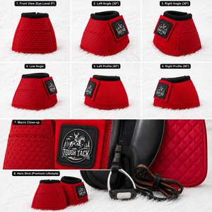 รองเท้าบู๊ตป้องกันกีบม้า TOUGH TACK No Turn สีแดง - Product Image 5