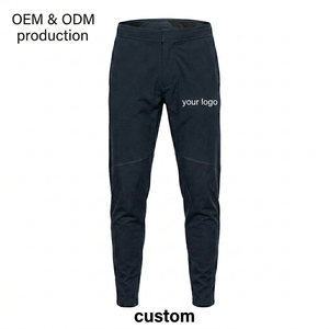 Men's Custom Logo Solid Drawstring Full Length Sport Leggings Spandex Nylon Quick Dry Heat Transfer Printing OEM ODM 120g Waist - Product Image 1