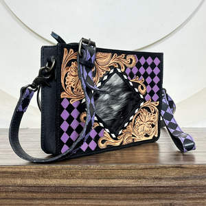 Nouveauté Sac à bandoulière pour femme en cuir à carreaux de marque de créateur Fournisseur direct Cuir de vachette de qualité supérieure Mini sac pour femme - Product Image 4