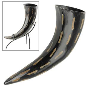 Corne à boire viking avec support en fer pour la consommation à domicile, au restaurant, au bureau et lors de fêtes. Qualité supérieure et de premier ordre. - Product Image 4