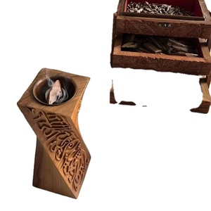 Práctico 2025 nuevo quemador Bakhoor de madreperla de madera Ncense Madhkan quemador árabe Oud quemador para fragancia casera para Ramadán - Product Image 1