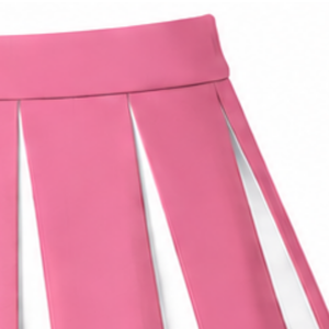 Jupe plissée rose vif pour femme, uniforme d'équipe, tenue de danse athlétique, vêtements de compétition et de performance - Product Image 3