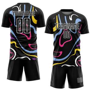 Tenue de football à manches longues tendance pour hommes avec logo personnalisé, ensemble de maillot de football à séchage rapide - Product Image 1