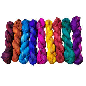 Cinta de Seda Reciclada de Sari, Hilo de Seda Trenzado Hecho a Mano, Cinta de Fibra Natural para Manualidades, Tejido y Joyería, Suministro al por Mayor - Product Image 3