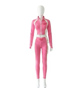 Conjuntos Deportivos de Alta Calidad para Mujer, Dos Piezas, Leggings y Chaqueta de Manga Larga con Cremallera Completa 2026 - Product Image 1