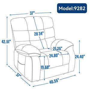 Poltrona Reclinabile Elettrica a Doppio Motore con Posizioni Infinite, Capacità 350 LBS, Funzione di Massaggio e Riscaldamento, Estensibile, di Power Remo - Product Image 3