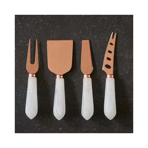 Black & Gold Shade Horn Handel Stainless steel cheese spreader Set Silver Plating with Simple Look Serving <b>Tools</b> for wedding - Product Image 2