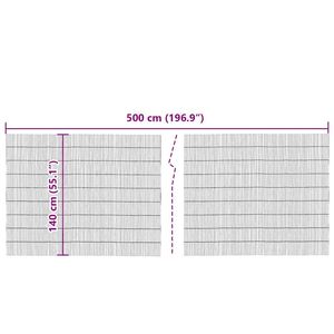 Clôture pliable en roseau brun 500 x 140 cm – Treillis et portail durables - Product Image 5