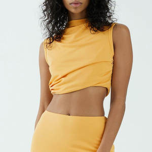 เสื้อกั๊กสปอร์ตแฟชั่นลำลองสำหรับผู้หญิงรุ่นใหม่ปี 2026 ผ้าถักเนื้อแน่น สไตล์สปอร์ตสำหรับฤดูร้อน เสื้อครอปแขนกุดทันสมัย ชุดสองชิ้นสไตล์วินเทจ - Product Image 6