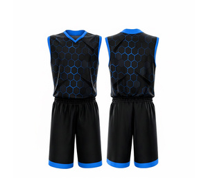 Ensemble de shorts et maillot de basket personnalisés, uniforme sportif entièrement sublimé en polyester respirant et à séchage rapide pour hommes et femmes - Product Image 4
