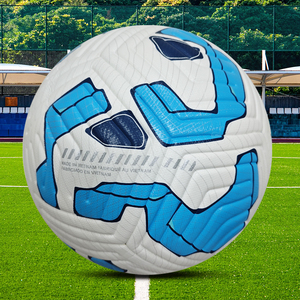 Ballon de football en PU taille 5 pour adulte - Thermocollé, pour matchs en intérieur/extérieur, haute qualité, entraînement, rebond confortable, léger et durable - Product Image 1