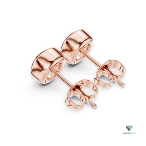 2.50 TCW Rose <b>Gold</b> Cushion Cut Lab Grown Diamond <b>Pendant</b> and Earrings Set in 18K <b>Solid</b> <b>Gold</b> - Product Image 3