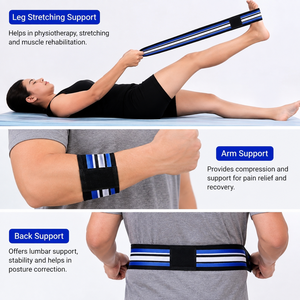 Cinturones de Fisioterapia K-Star, Juego de 3 Cintas Rojas para Tracción y Soporte, Cinturón de Rehabilitación y Terapia de Ejercicio - Product Image 4