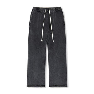 Breathable Cotton Baggy Sweatpants Men <b>Straight</b> <b>Leg</b> Casual Joggers Elastic Waist Streetwear Loose Fit Fashion <b>Track</b> <b>Pants</b> - Product Image 1