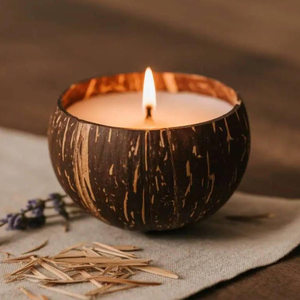 AIKUN Handmade Natural Coconut Shell Aromatherapy Candle Eco Friendly Soy Wax Scented Candle for Home and Spa - Product Image 4