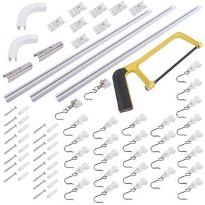 Set di binari per tende divisorie in lega di alluminio con ganci per una facile installazione - Product Image 3