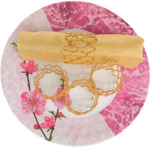 Anillo para Servilletas de Metal de Latón Elegante Hecho a Mano, Plateado con Diseño de Hoja en Relieve, Ecológico para una Decoración de Mesa con Estilo - Product Image 3